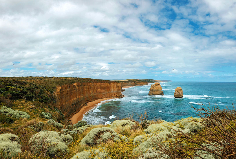 view of mountain and beaches