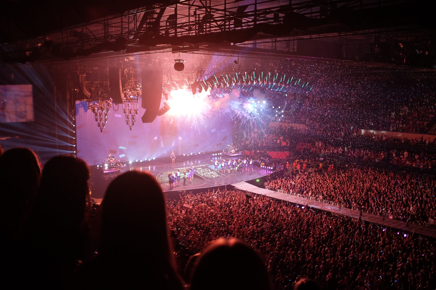 A full stadium in Adelaide for Taylor Swift's 1989 World Tour performance.