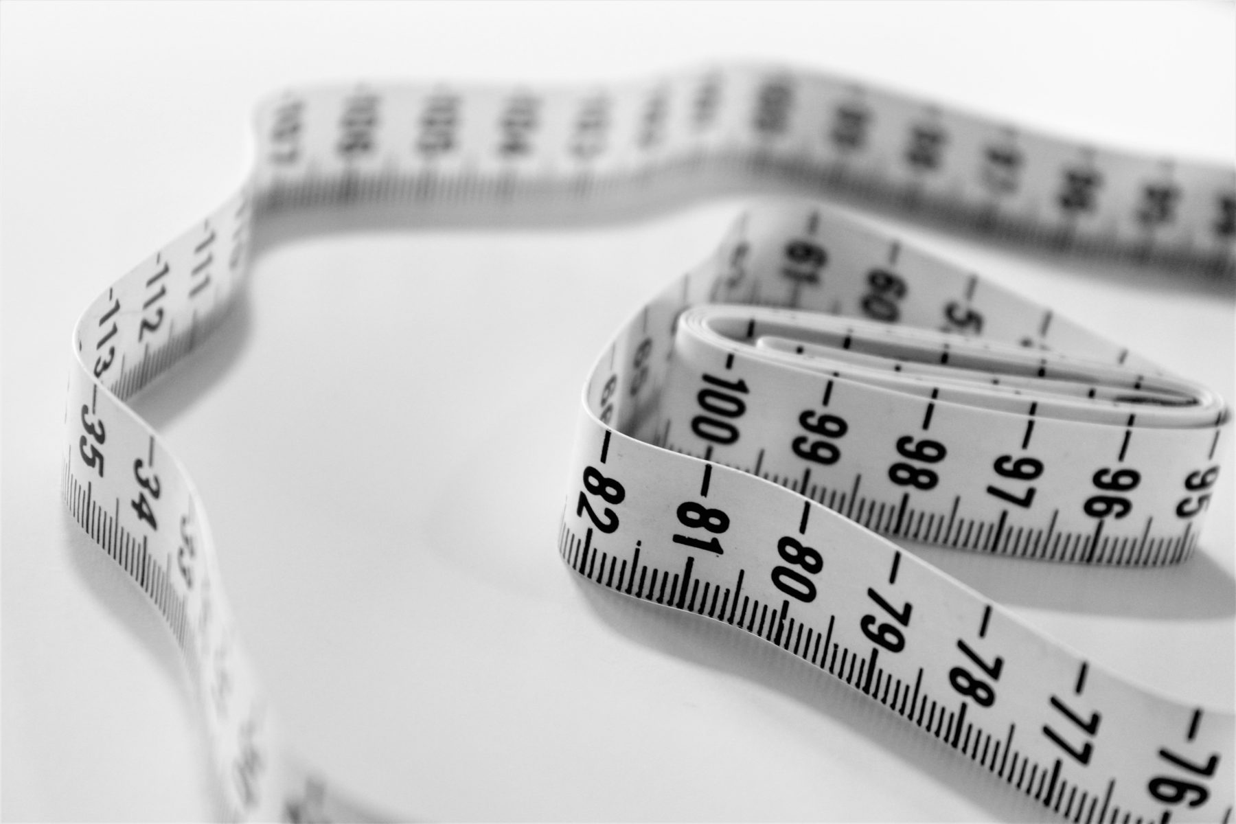 A close up photo of a measuring tape.