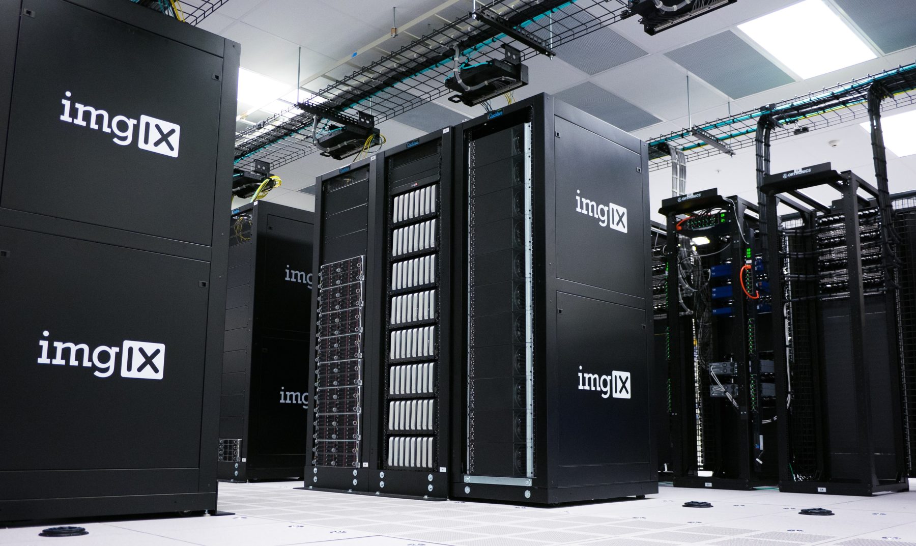 A row of data servers.