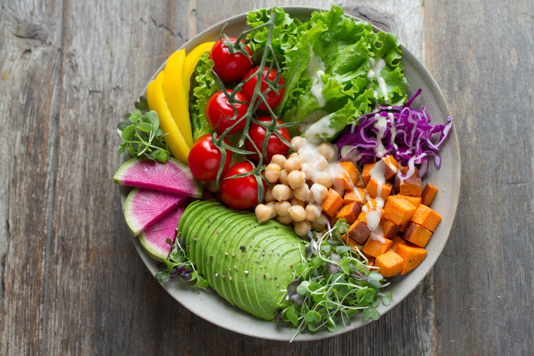 A vegan salad bowl.