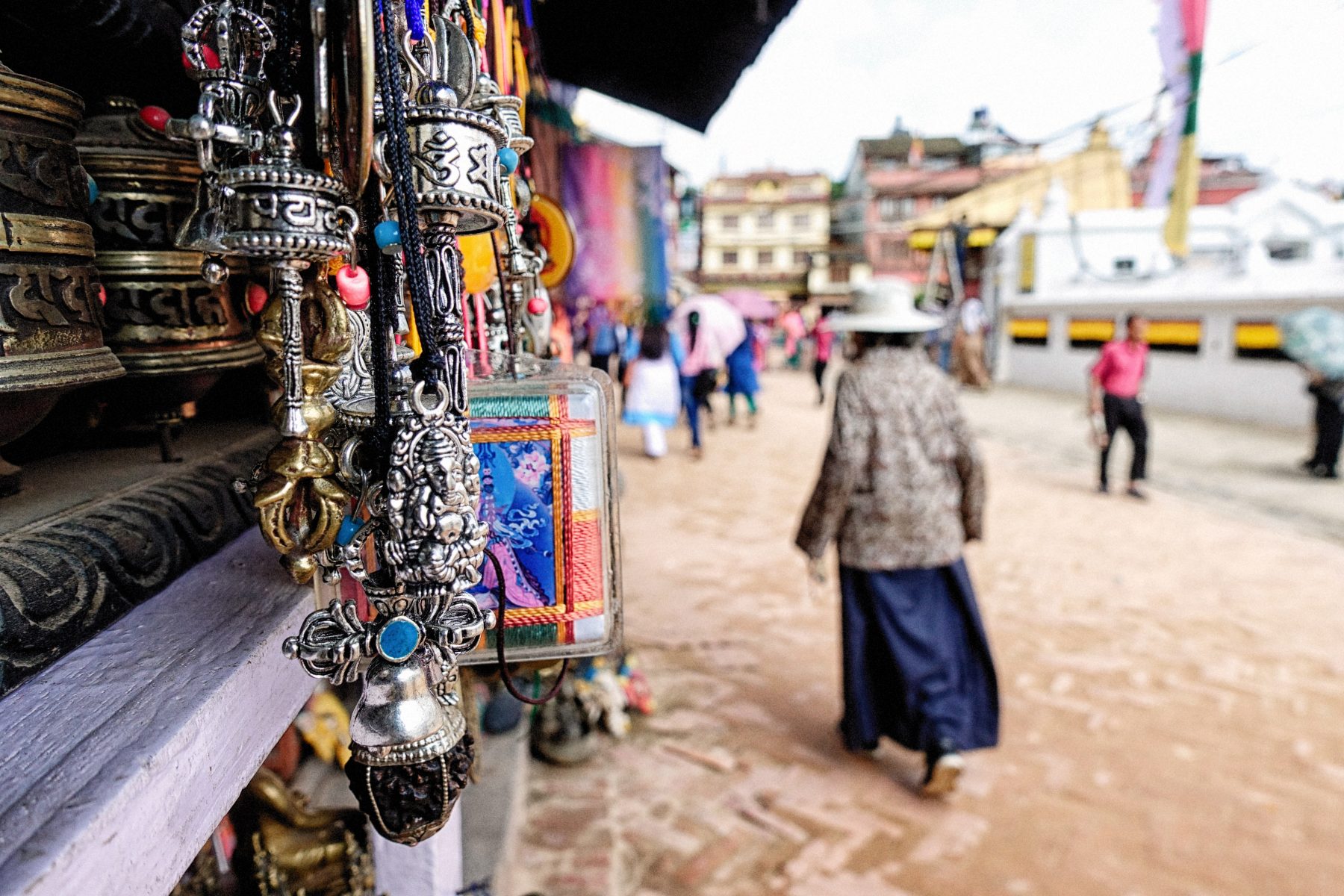 A street in a Nepalese market.