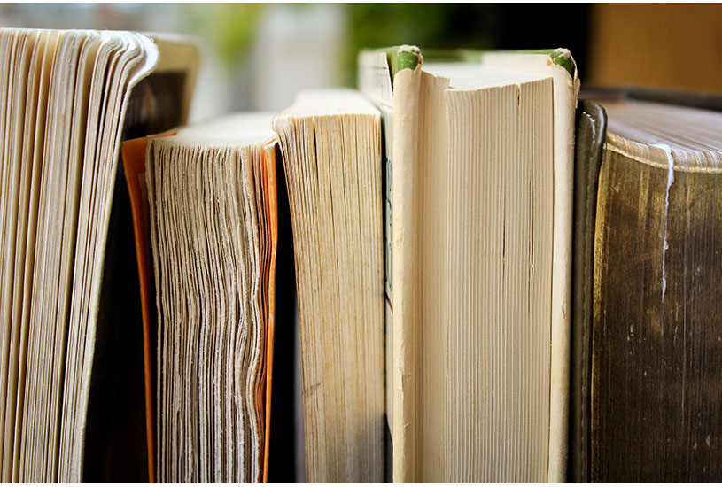 Image of a row of books