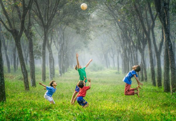 Image of children playing outside